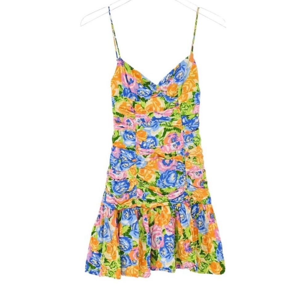zara floral mini dress